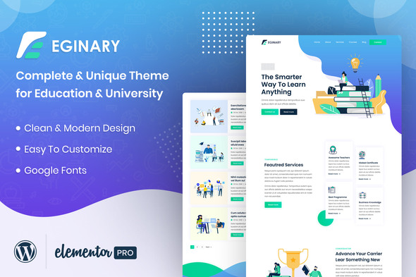 Download Eginary – Online Education Elementor Template Kit Nulled 