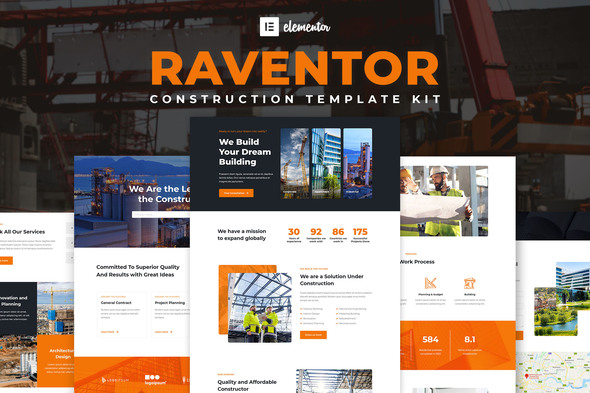 Download Raventor – Construction & Architecture Elementor Template Kit Nulled 