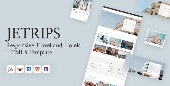 Download Jetrips – Responsive Travel and Hotels HTML5 Template Nulled 