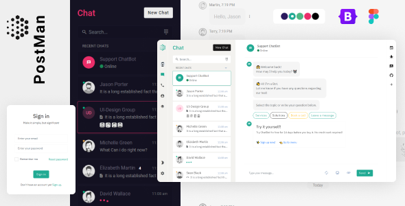 Download PostMan – Bootstrap v5 Chat Application template Nulled 