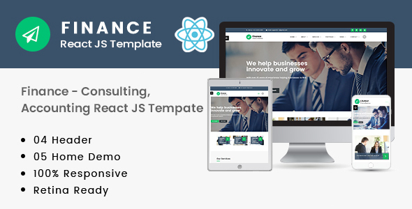 Download Finance – Consulting, Accounting React JS Template Nulled 