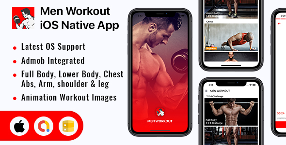 Download Men Workout – iOS App Nulled 