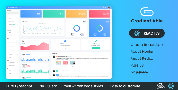 Download Gradient Able Reactjs Admin Dashboard Nulled 