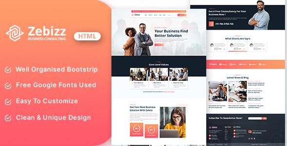 Download Zebizz – Business Consulting HTML Template Nulled 