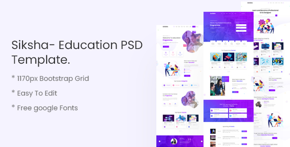 Download Siksha- Education PSD Template Nulled 