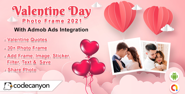 Download Android Valentine Photo Frame 2021 – Photo Editor Nulled 