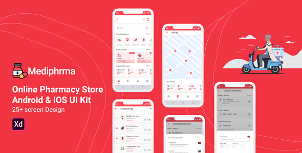 Download Mediphrma – Online Pharmacy Store Android & IOS UI Kit Nulled 