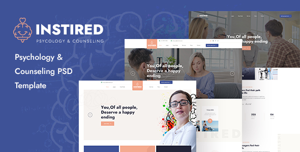 Download Inspired – Psychology & Counseling PSD Template Nulled 