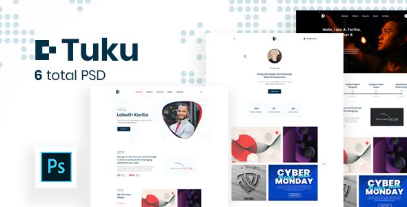 Download Tuku – Personal Portfolio PSD Template. Nulled 