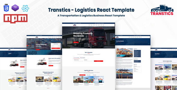 Download Transtics – Logistics React Template Nulled 
