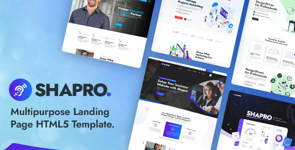 Download Shapro – Multipurpose Landing Page HTML5 Responsive Template Nulled 