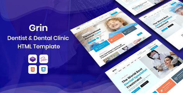 Download Grin – Dentist & Dental Clinic HTML Template Nulled 