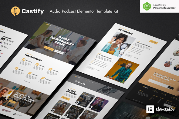 Download Castify – Audio Podcast Elementor Template Kit Nulled 