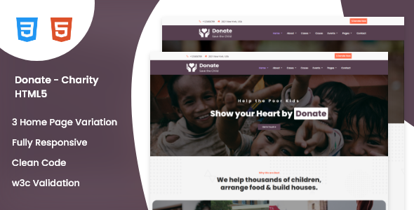 Download Donate – Charity HTML5 Template Nulled 