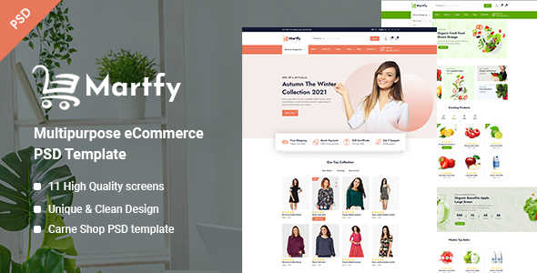 Download Martfy – Multipurpose eCommerce PSD Template Nulled 