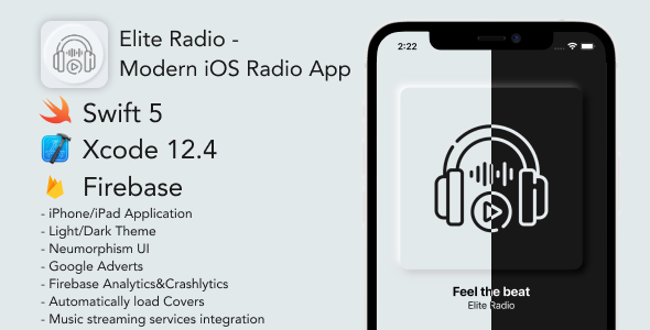 Download Elite Radio – Modern Neumorphism UI Radio App for iOS Nulled 