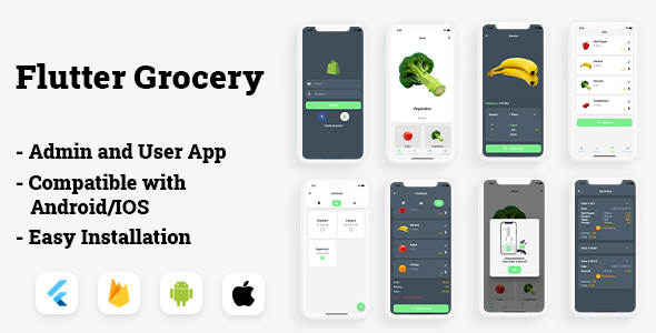 Download Flutter Grocery: Full Android + iOS eCommerce App Nulled 
