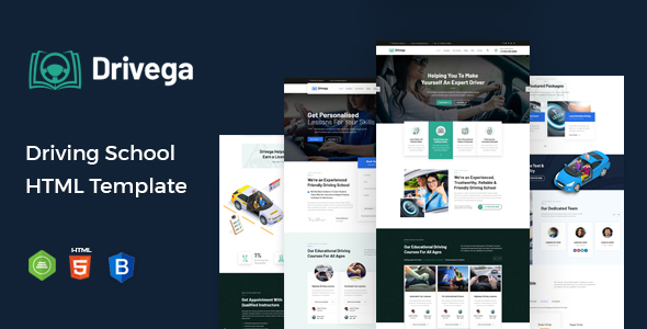 Download Drivega – Driving School HTML Template Nulled 