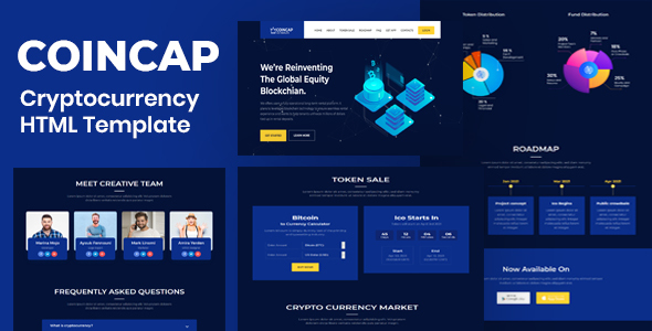 Download Coincap – Cryptocurrency ICO Landing Page HTML Template Nulled 
