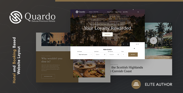 Download Quardo | Deluxe Hotels WordPress Theme Nulled 