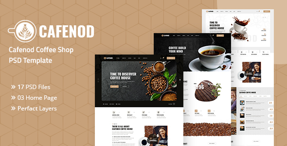 Download Cafenod – Coffee Shop PSD Template Nulled 