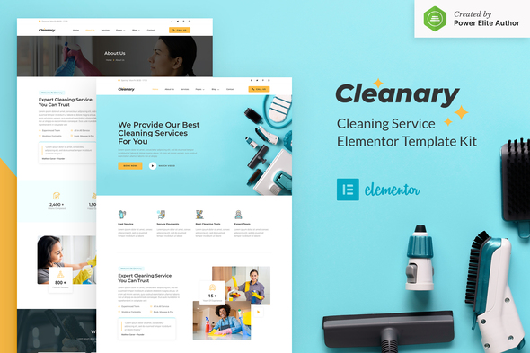 Download Cleanary – Cleaning Service Company Elementor Template Kit Nulled 