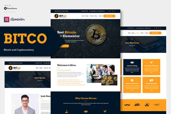 Download Bitco – Bitcoin & Cryptocurrency Elementor Template Kit Nulled 