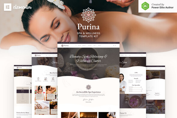 Download Purina – Spa & Wellness Elementor Template Kit Nulled 