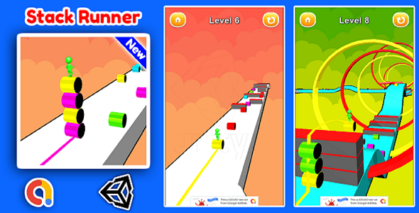 Download Stack Runner 3D Game Unity Source Code + Admob Ads Nulled 