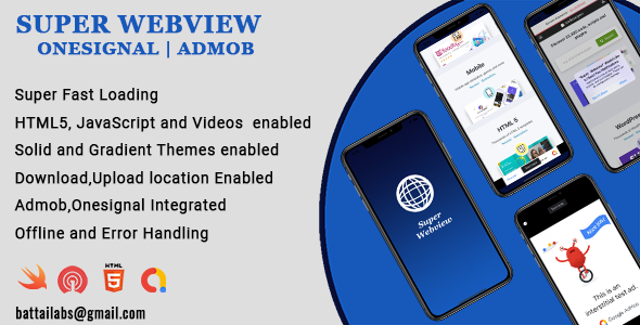 Download Super Webview- With and With out Admob and Onesignal Nulled 