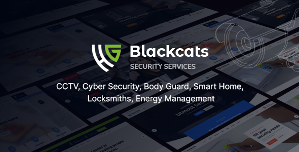 Download Blackcats – CCTV & Security HTML Template Nulled 