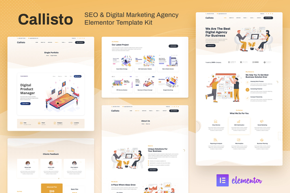 Download Callisto – SEO & Digital Marketing Agency Elementor Template Kit Nulled 