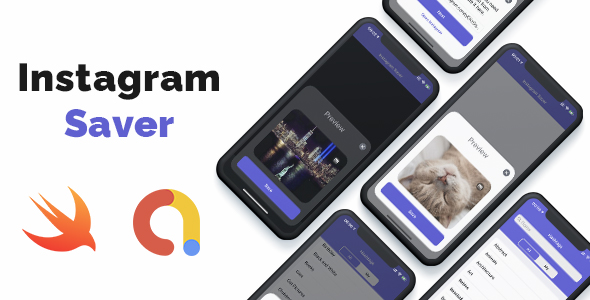 Download Instagram Saver – iOS App. Save photos & videos to Photo Gallery from Instagram Nulled 