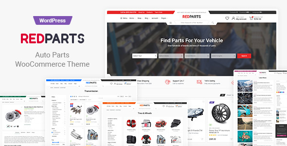 Download RedParts – Auto Parts WordPress Theme Nulled 