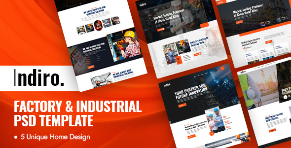 Download Indiro – Factory & Industrial PSD Template Nulled 