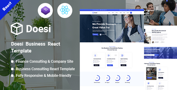 Nulled doesi – Business React Template free download