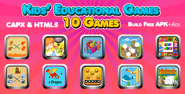 Download Kids Educational Games Collection 01 (CAPX and HTML5) 10 Games Nulled 