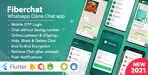 Download Whatsapp Clone full App | Flutter Chat app Android & iOS Nulled 