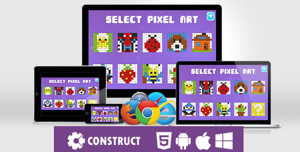 Download Pixel Color Kids – HTML5 Mobile Game Nulled 