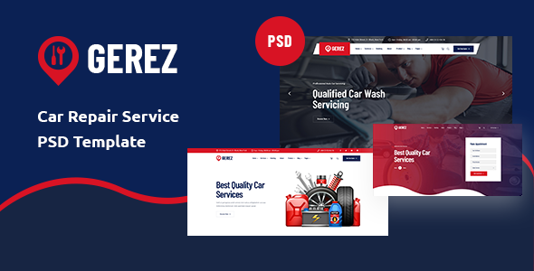 Download Gerez -Car Servicing PSD Template Nulled 