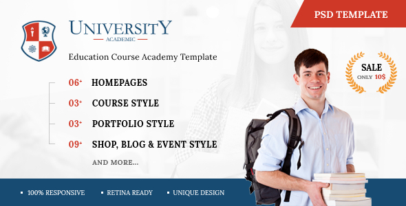 Download Univa – Education PSD Template Nulled 