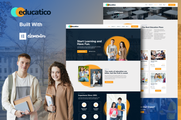 Download Educatico – Education School & Online Courses Elementor Template Kit Nulled 