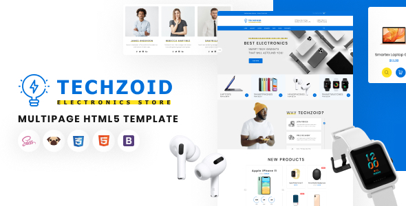 Download Techzoid – Electronics Store HTML5 Template Nulled 