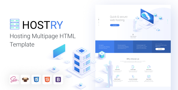 Download Hostry – Web Hosting Bootstrap 4 Template Nulled 