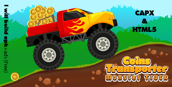 Download Coins Transporter Monster Truck (CAPX and HTML5) Nulled 