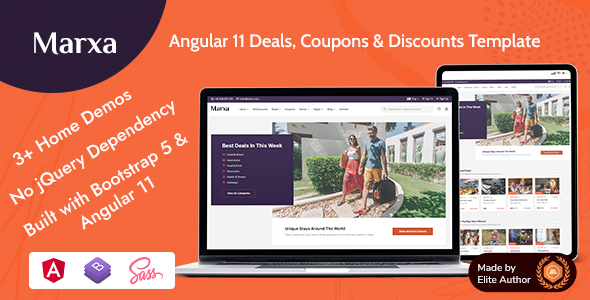 Download Marxa – Angular Deals Coupons & Discounts Template Nulled 
