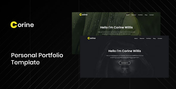 Download Corine – Responsive Personal Portfolio Template Nulled 