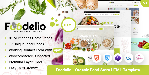 Download Foodelio – Organic Food Store HTML Template Nulled 