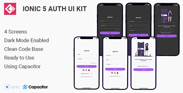 Download Ionic 5 Auth UI Kit – Capacitor Nulled 