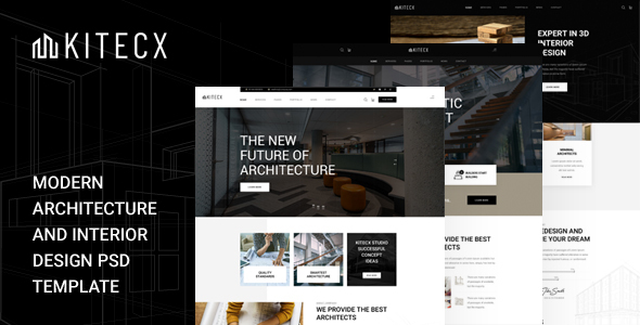 Download Kitecx – Architecture & Interior PSD Template Nulled 